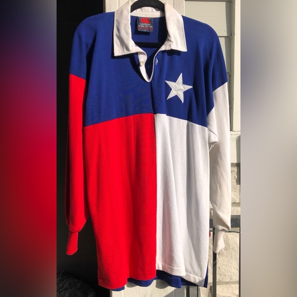 Canterbury Of New Zealand Vintage Other - VINTAGE CANTERBURY OF NEW ZEALAND XXL 48 Red White Blue Vibrant Color Polo Shirt